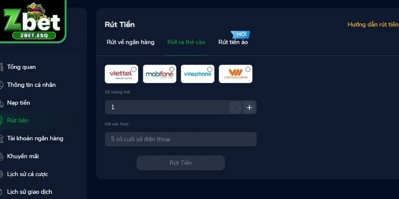 Lưu ý khi thực hiện giao dịch rút tiền ZBET